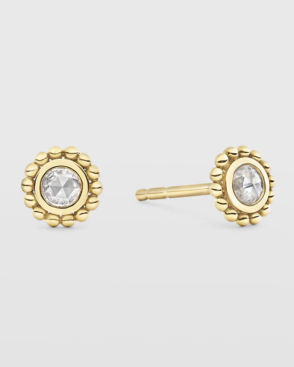 Lagos Covet Gold 3mm Rose-cut Diamond Stud Earrings