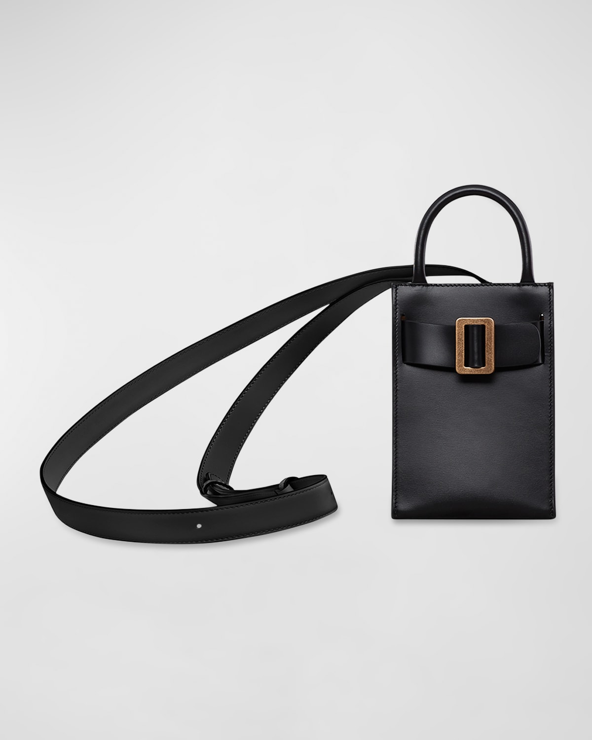 Boyy Bobby Tourist Leather Tote Crossbody Bag In Black
