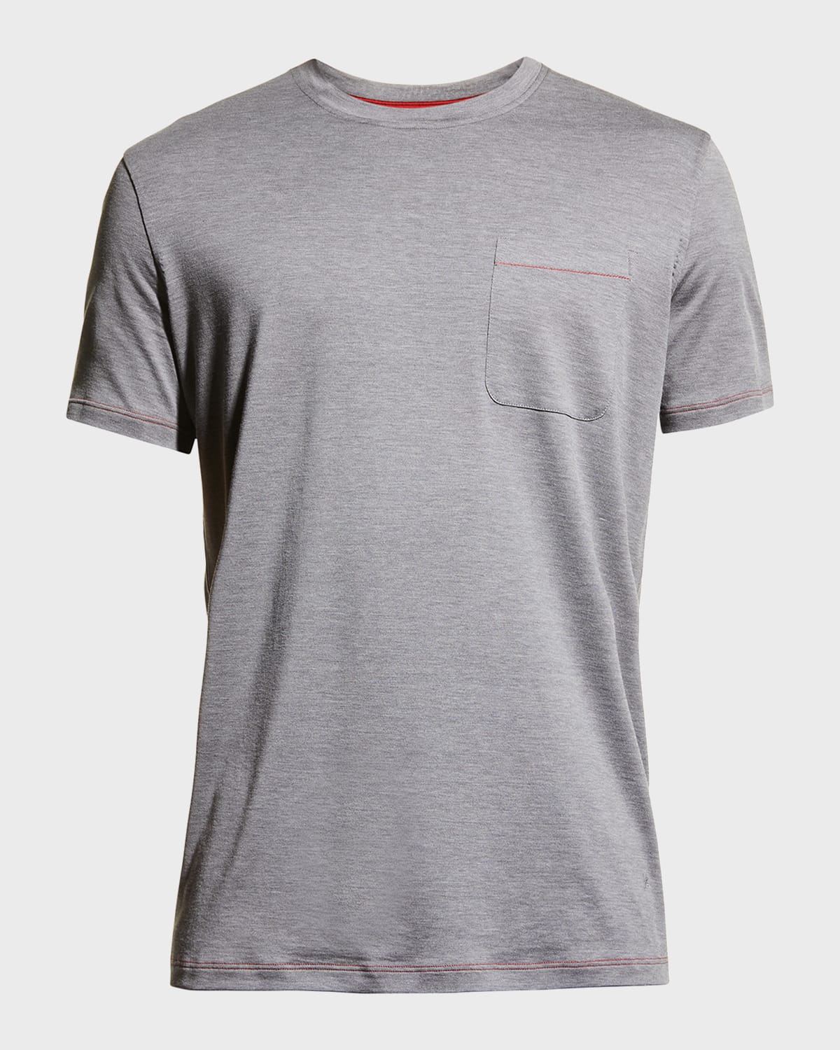 Men's Silk-Blend Pocket T-Shirt