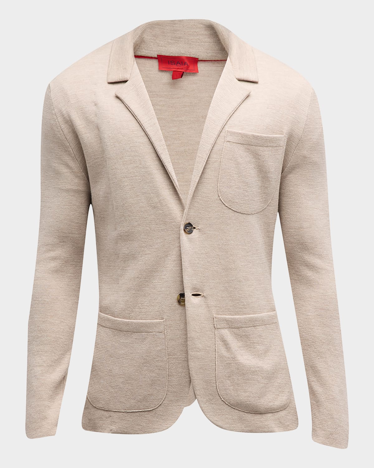 ISAIA MEN'S WOOL-BLEND SWEATER JACKET