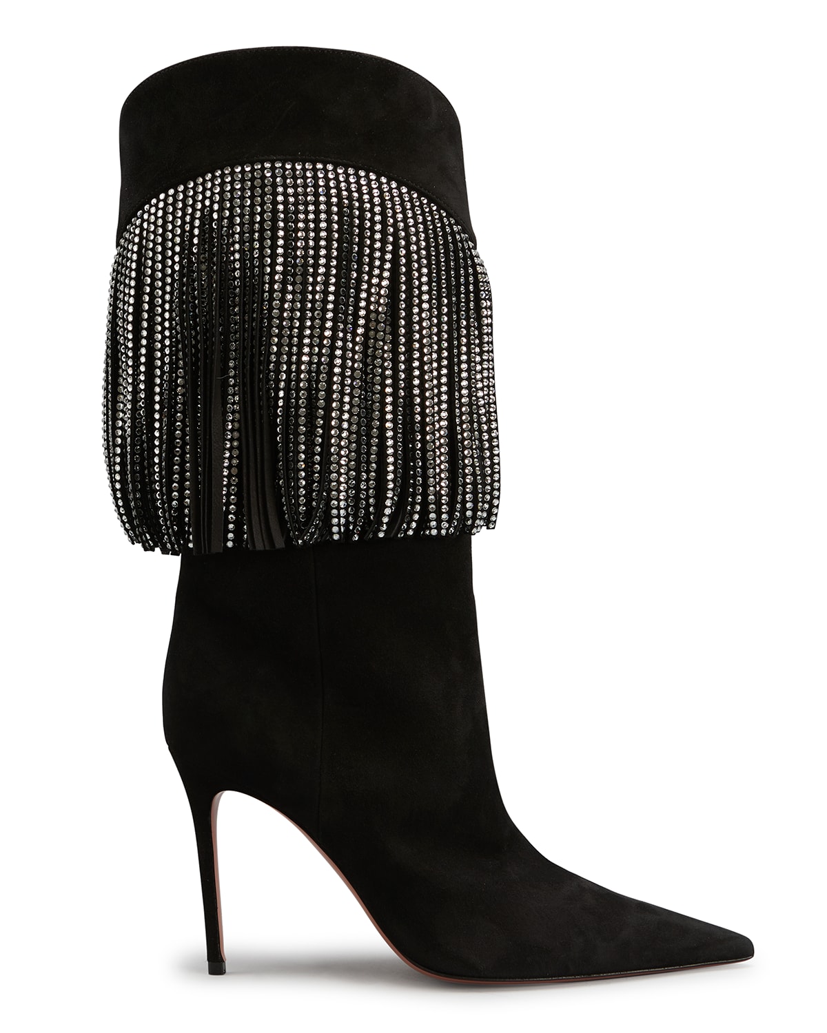 Lily Crystal Fringe Stiletto Boots