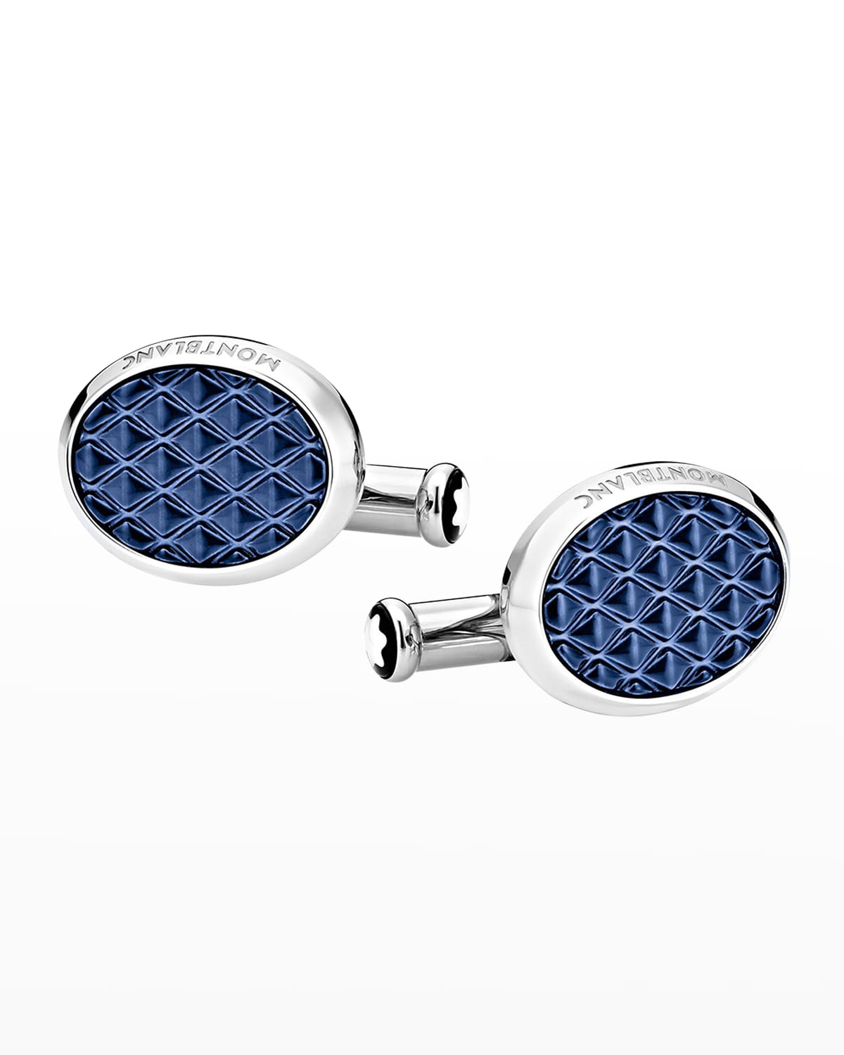 Men's Meisterstück Oval Steel Lacquer Cufflinks