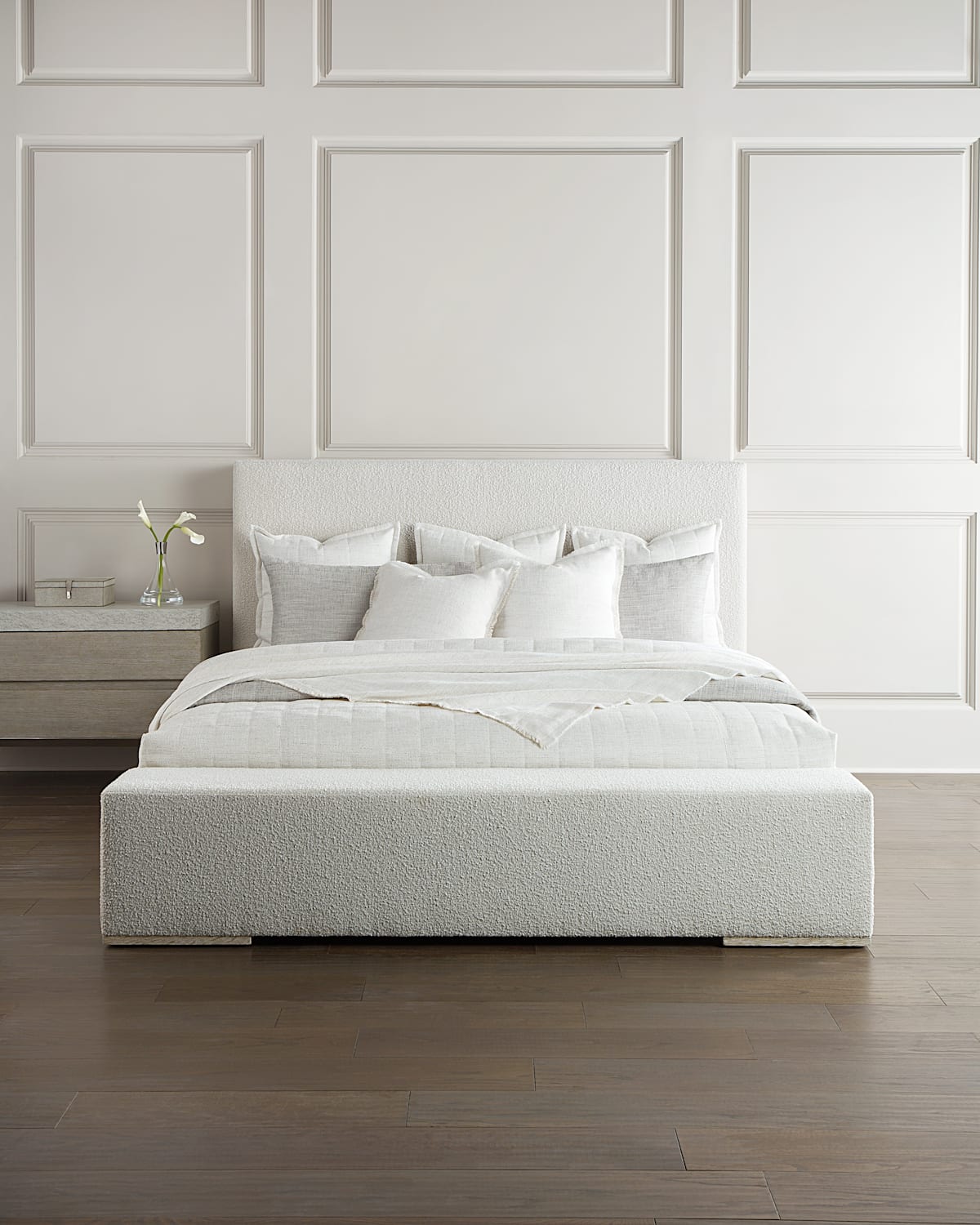 Bernhardt Dunhill Panel Bed In Sand Grey