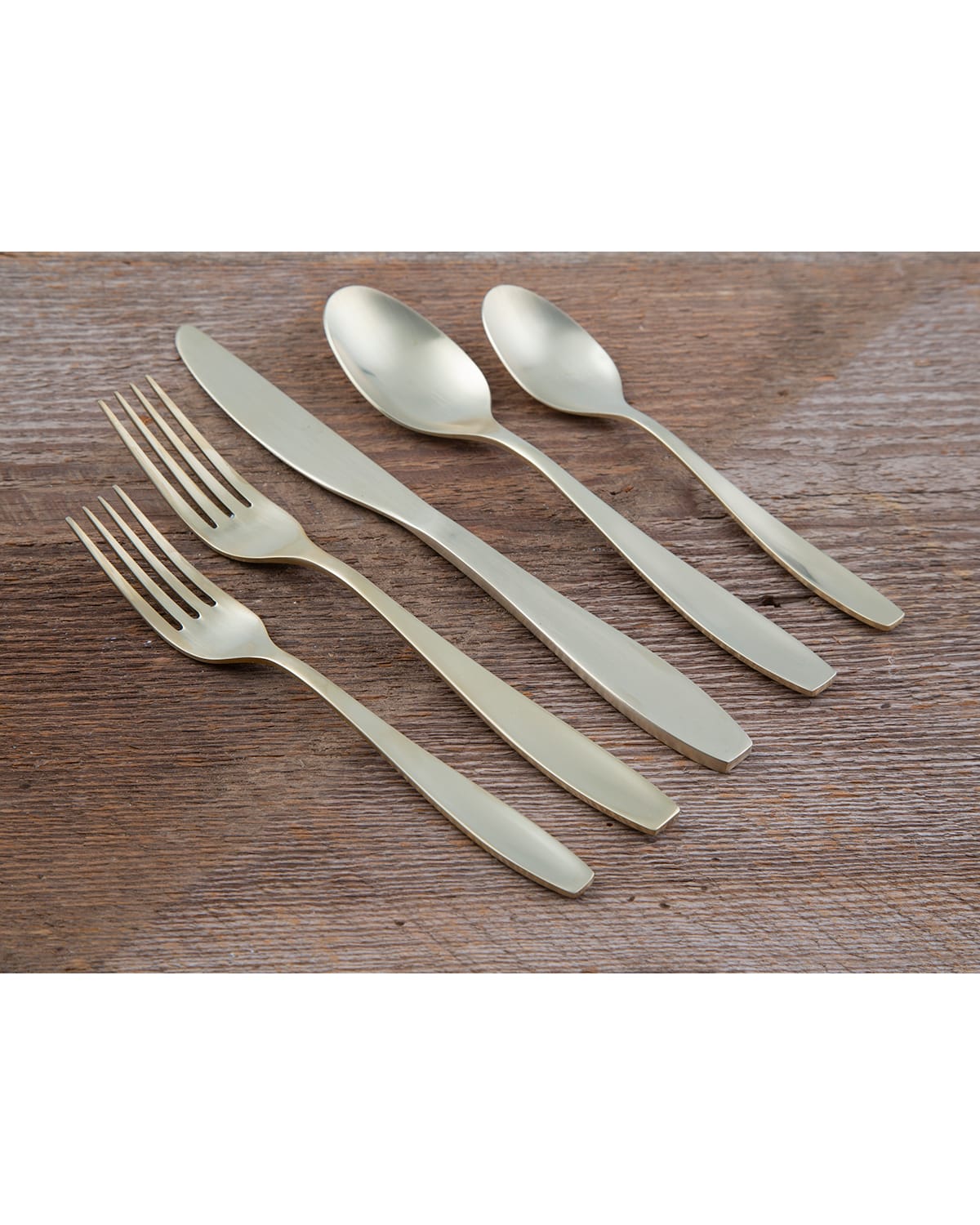 January Champagne Satin 20-Piece Flatware Set, Service for 4