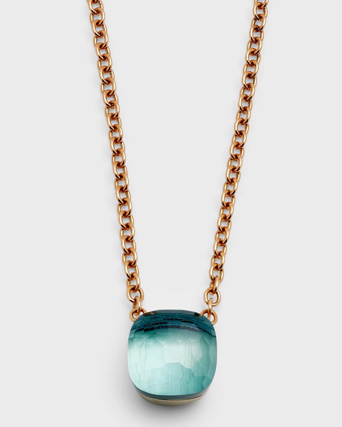 Nudo 18K White and Rose Gold Necklace with Blue Topaz