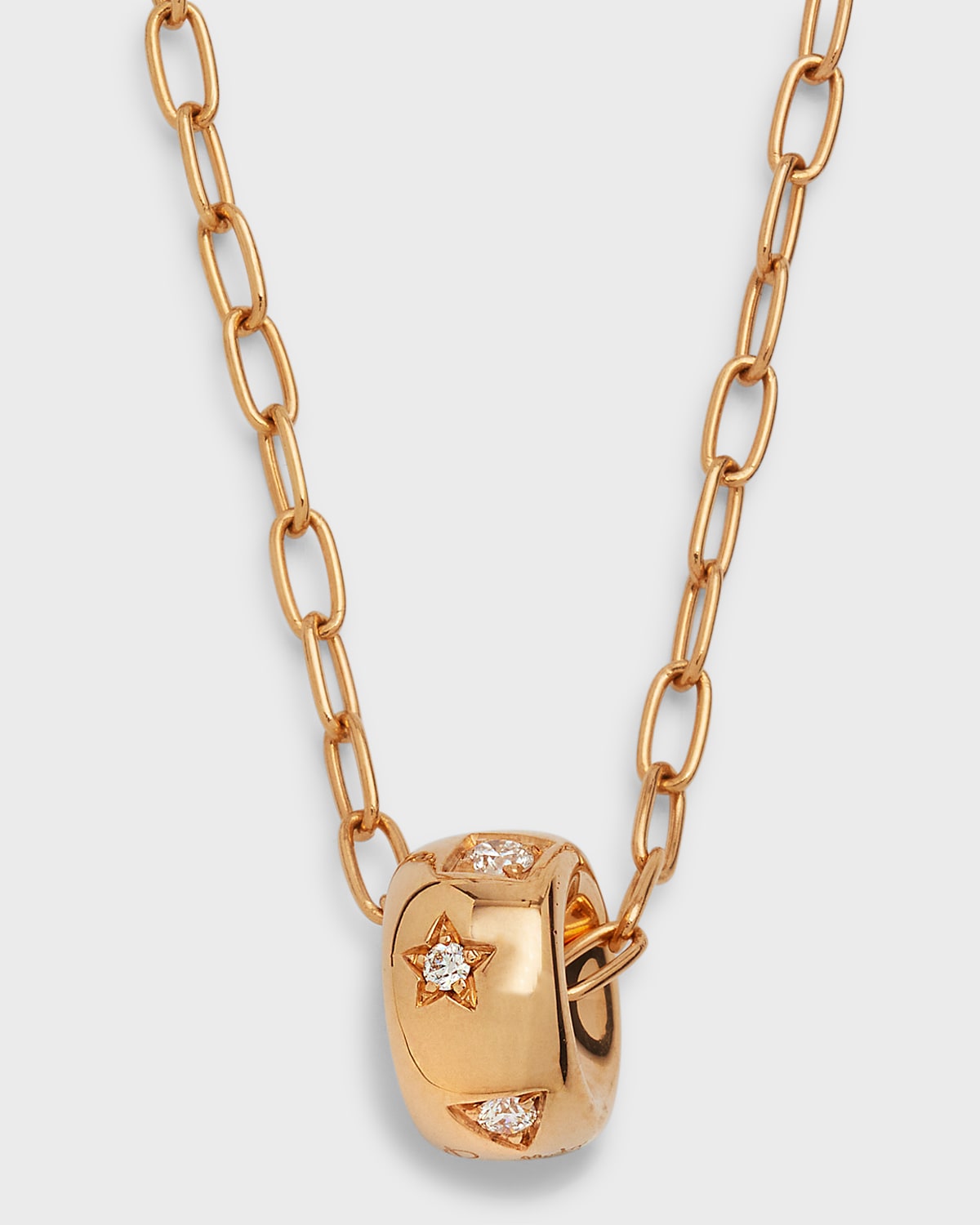 18K Rose Gold Iconica Necklace with Ring Pendant