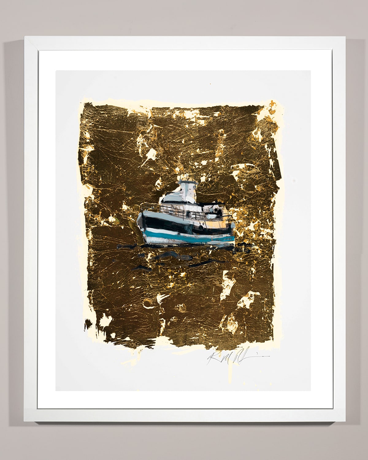 Shop Rfa Fine Art 'gold Coast Boat 2' Wall Art In Multi
