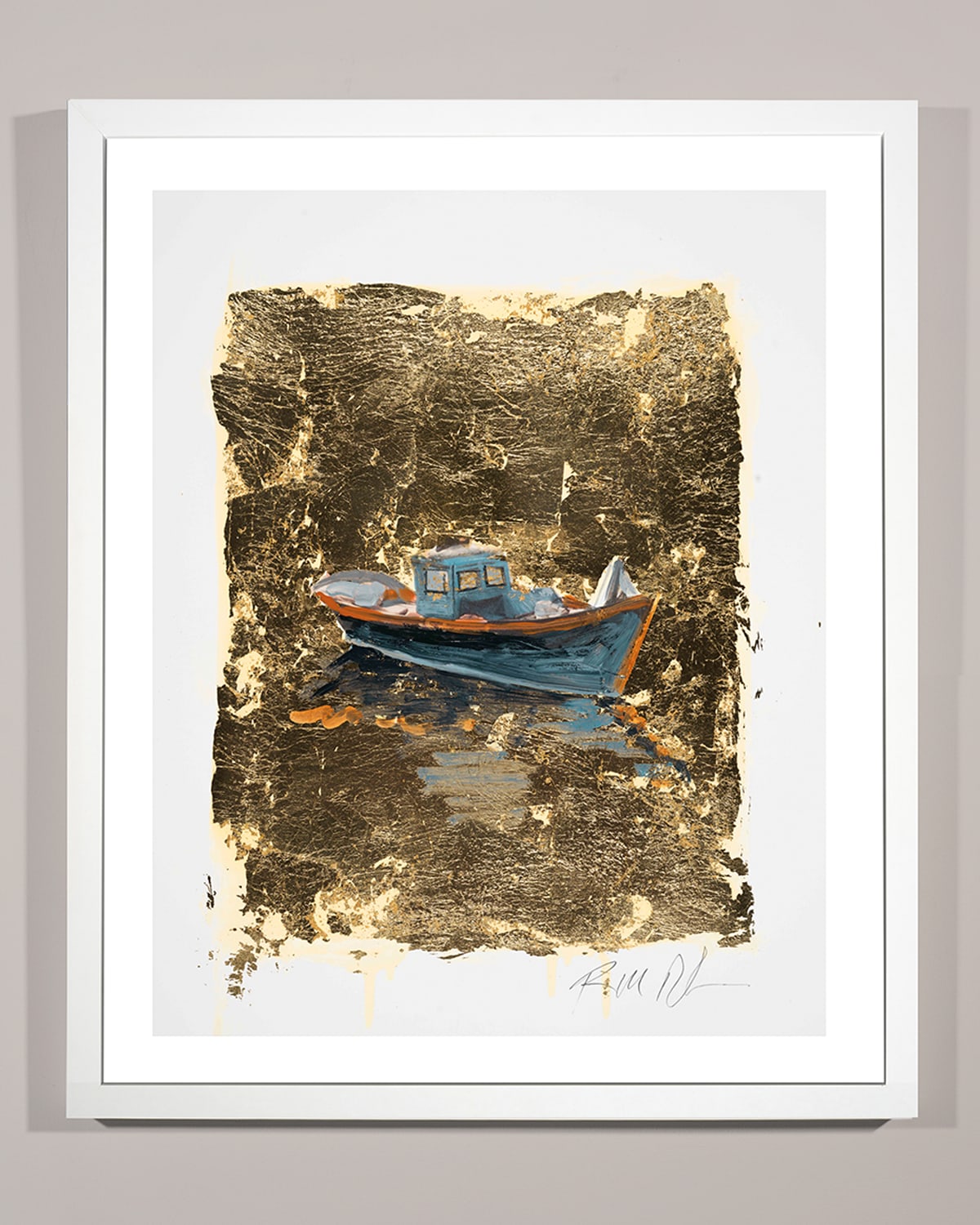 Shop Rfa Fine Art 'gold Coast Boat 1' Wall Art In Multi