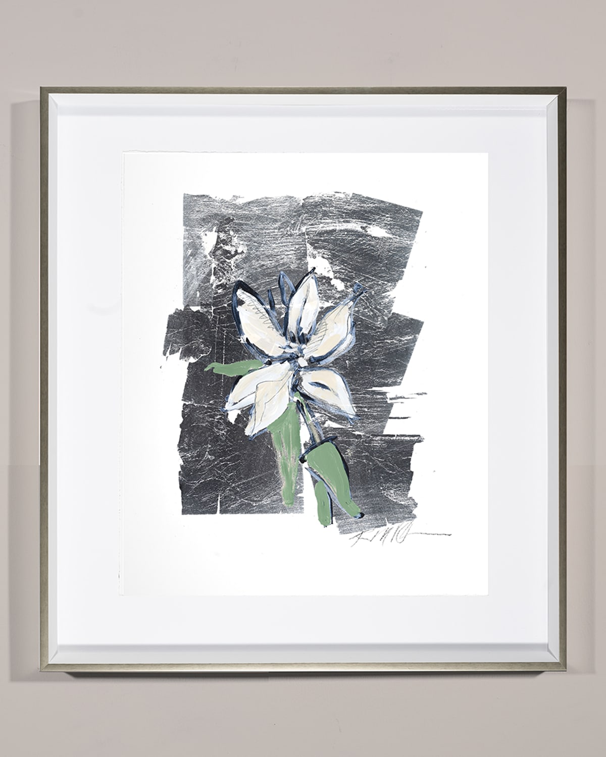 Shop Rfa Fine Art 'silver Flower Lily' Wall Art In Multi