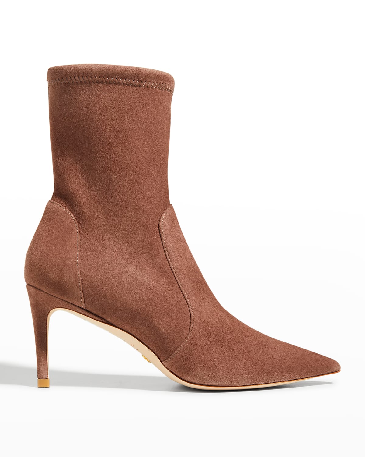 Stuart Weitzman Stuart 75 Stretch Bootie In Taupe