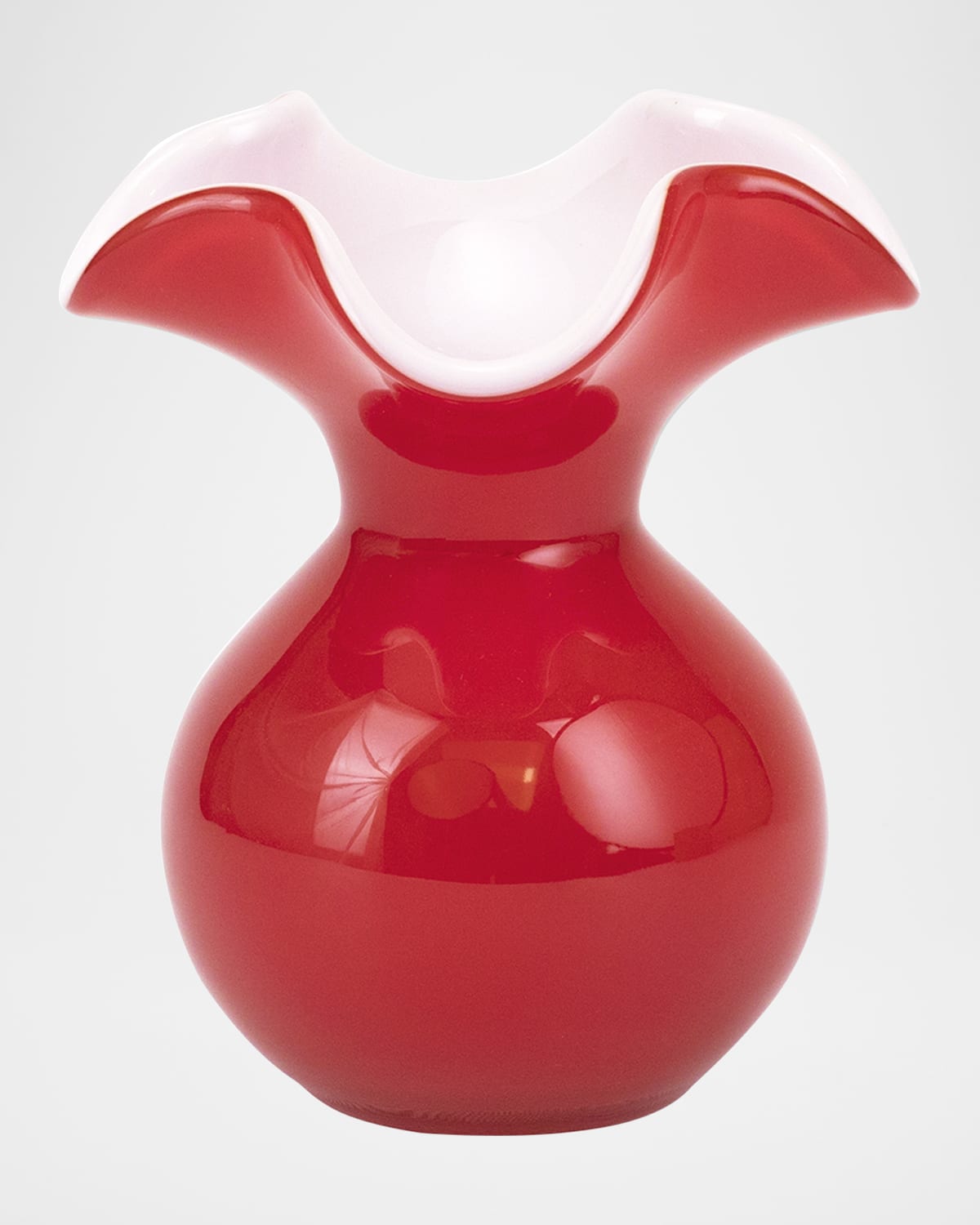 VIETRI HIBISCUS GLASS RED BUD VASE