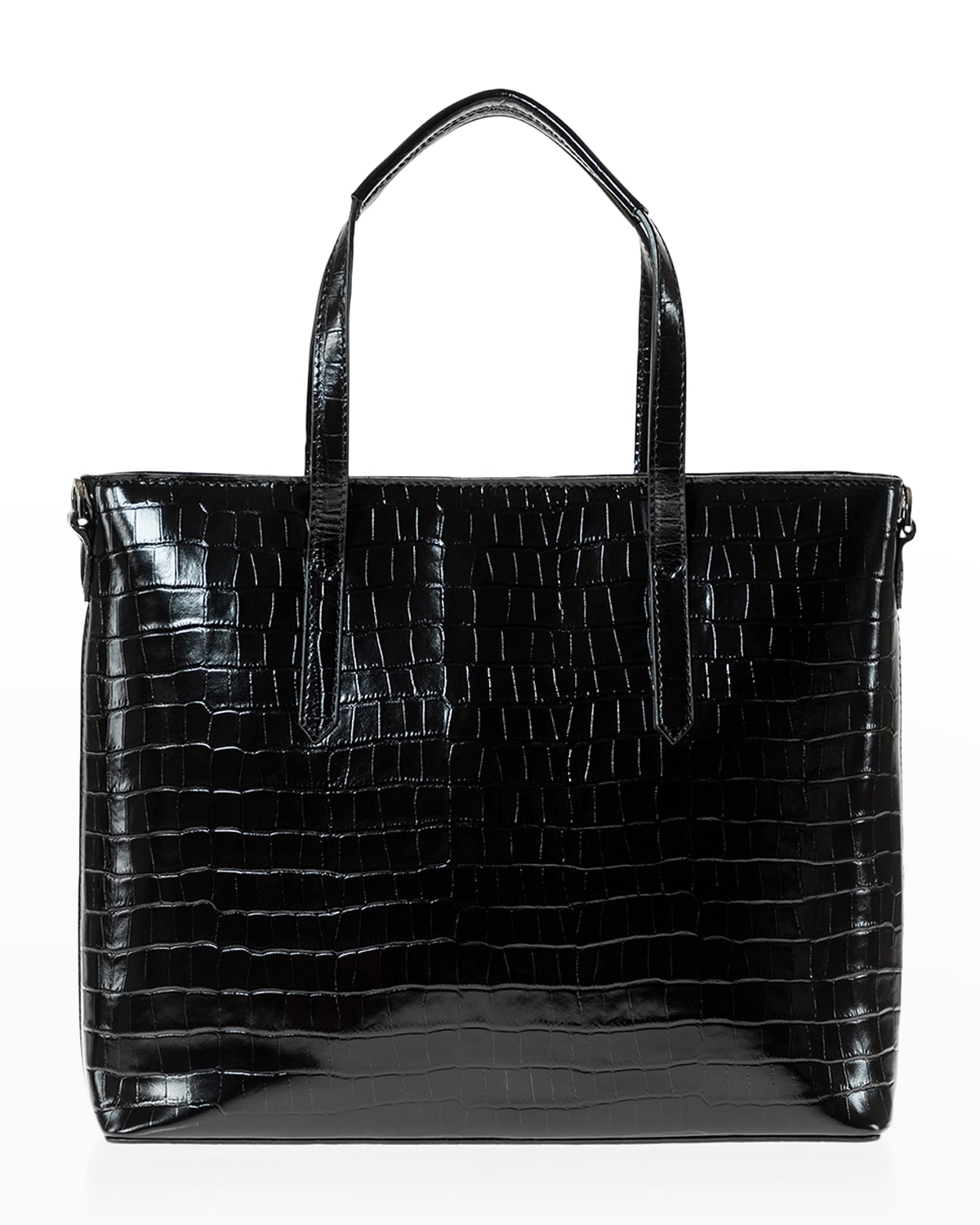 Joanna Maxham Cabas Shiny Moc-Croc Shopper Tote Bag