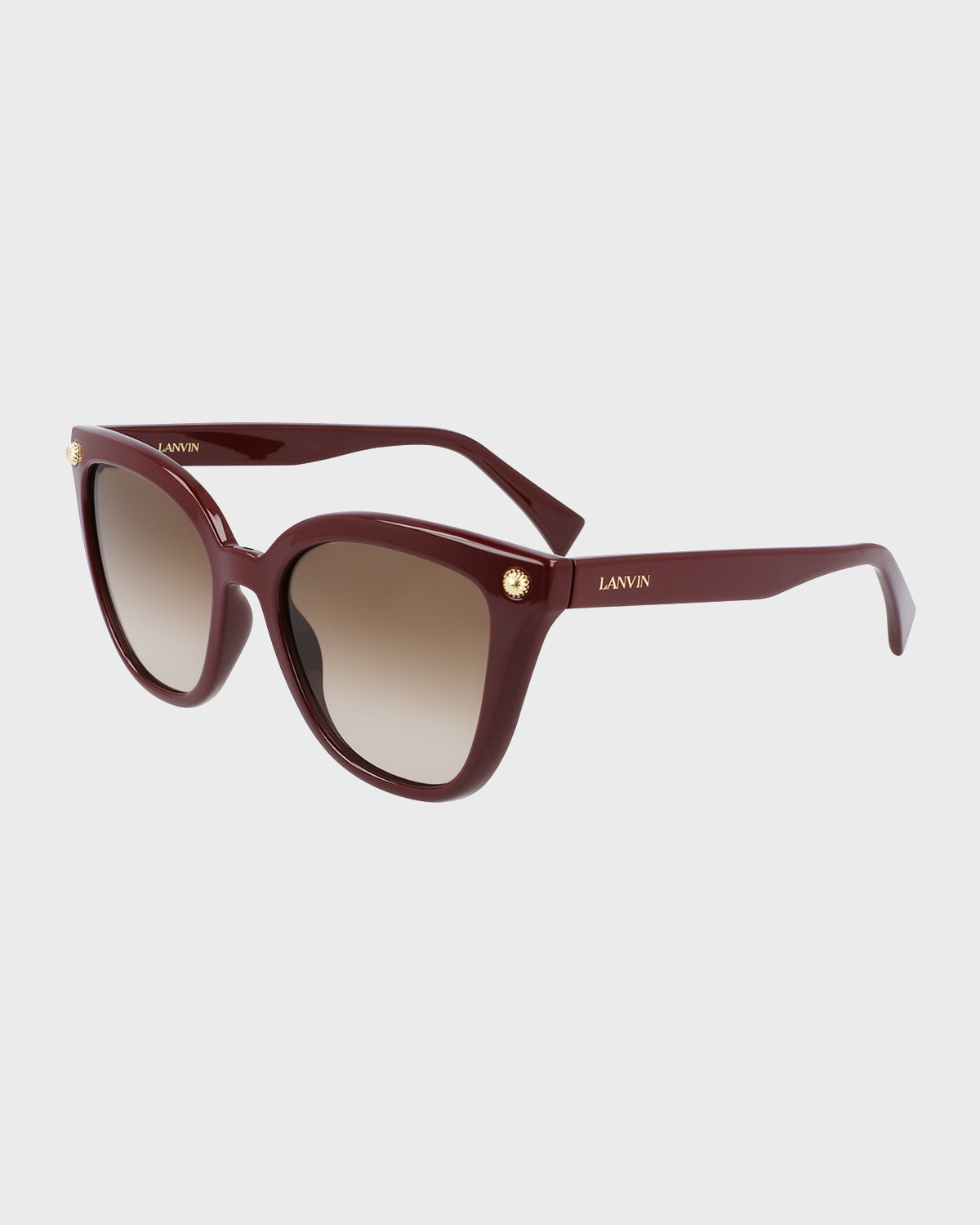 Shop Lanvin Arpege Pin Plastic Butterfly Sunglasses In Burgundy