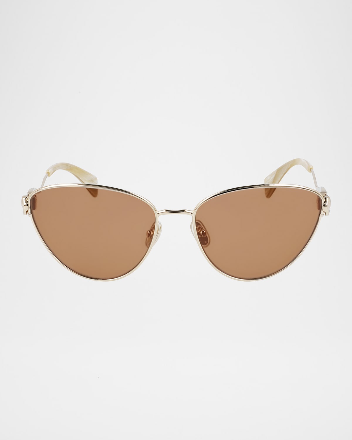 Lanvin Rateau 59mm Cat Eye Sunglasses In Gold/caramel