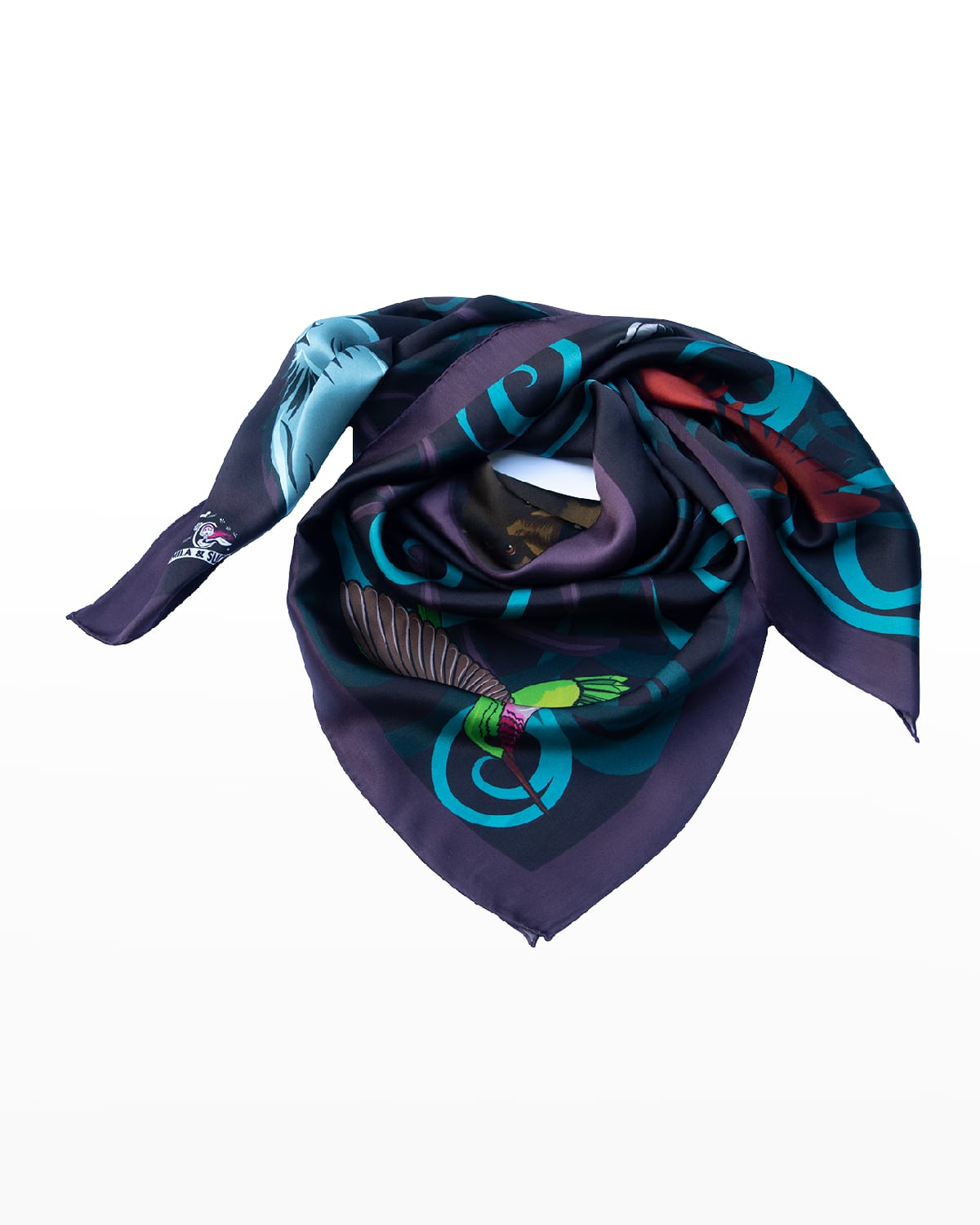 MILA & SUCH Bare Bones Silk Twill Scarf for Women