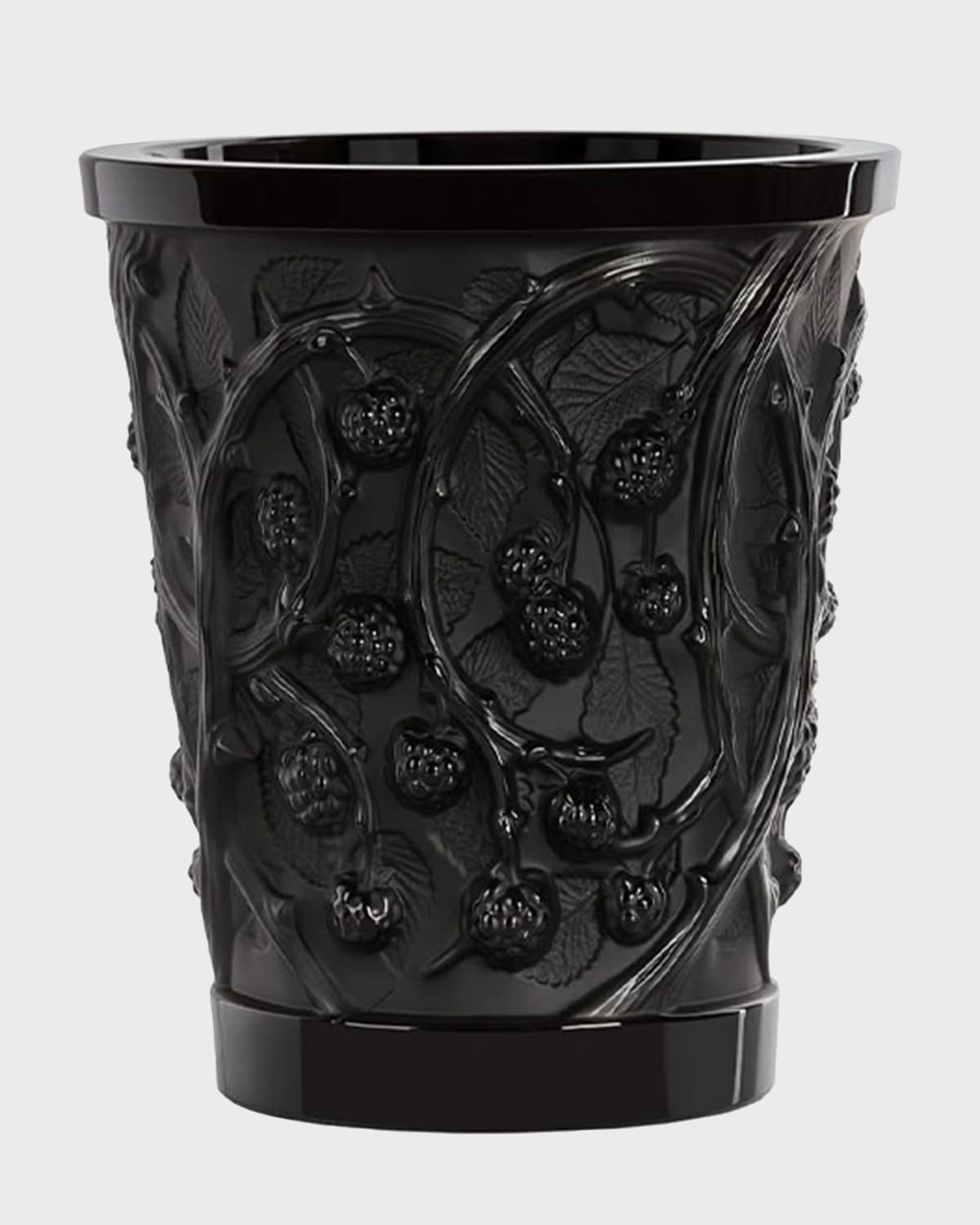 Lalique Crystal Mã»res Vase In Black