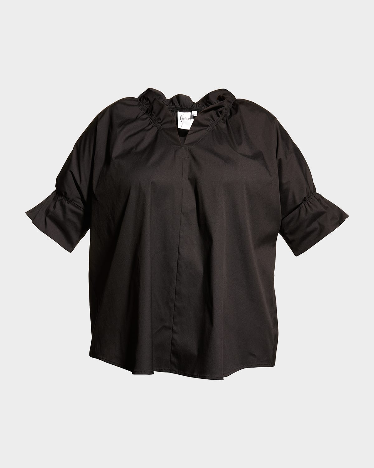 Plus Size Crosby Solid Ruffle Shirt