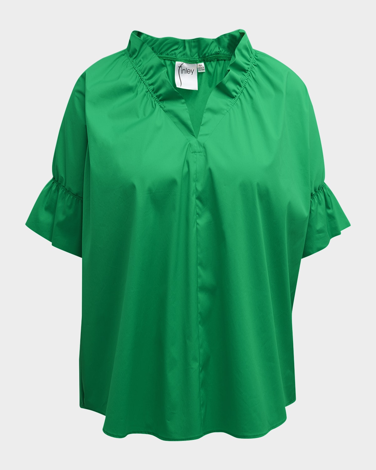 Plus Size Crosby Solid Ruffle Shirt