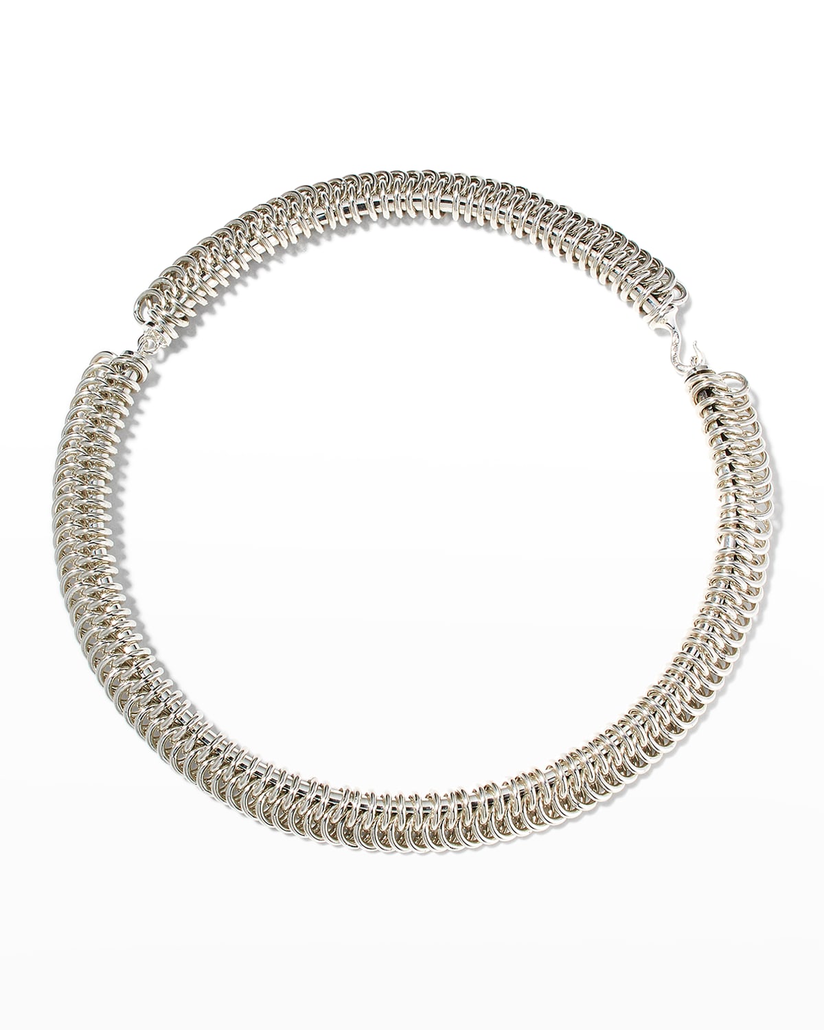 Bottega Veneta Turn Choker Necklace In Sterling Silver | ModeSens