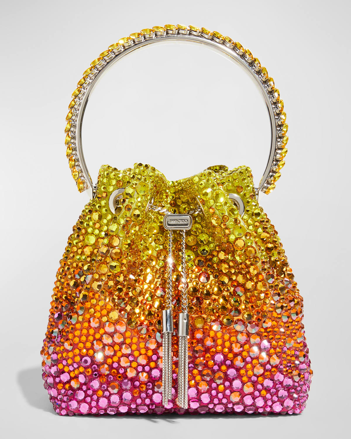 Jimmy Choo Bon Bon Multicolored Crystal Top-Handle Bag