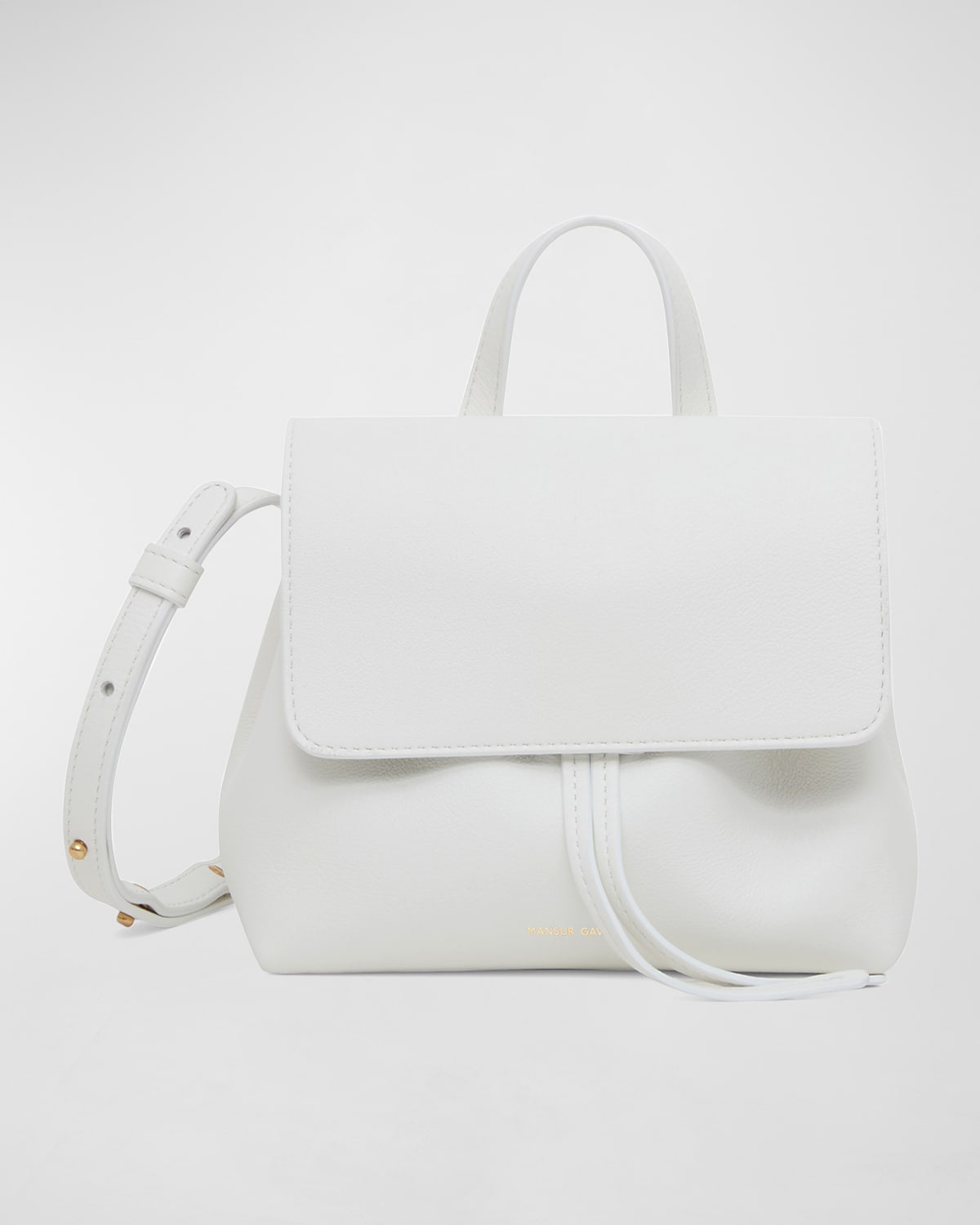 Mansur Gavriel Lady Mini Soft Leather Messenger Bag In Bianca