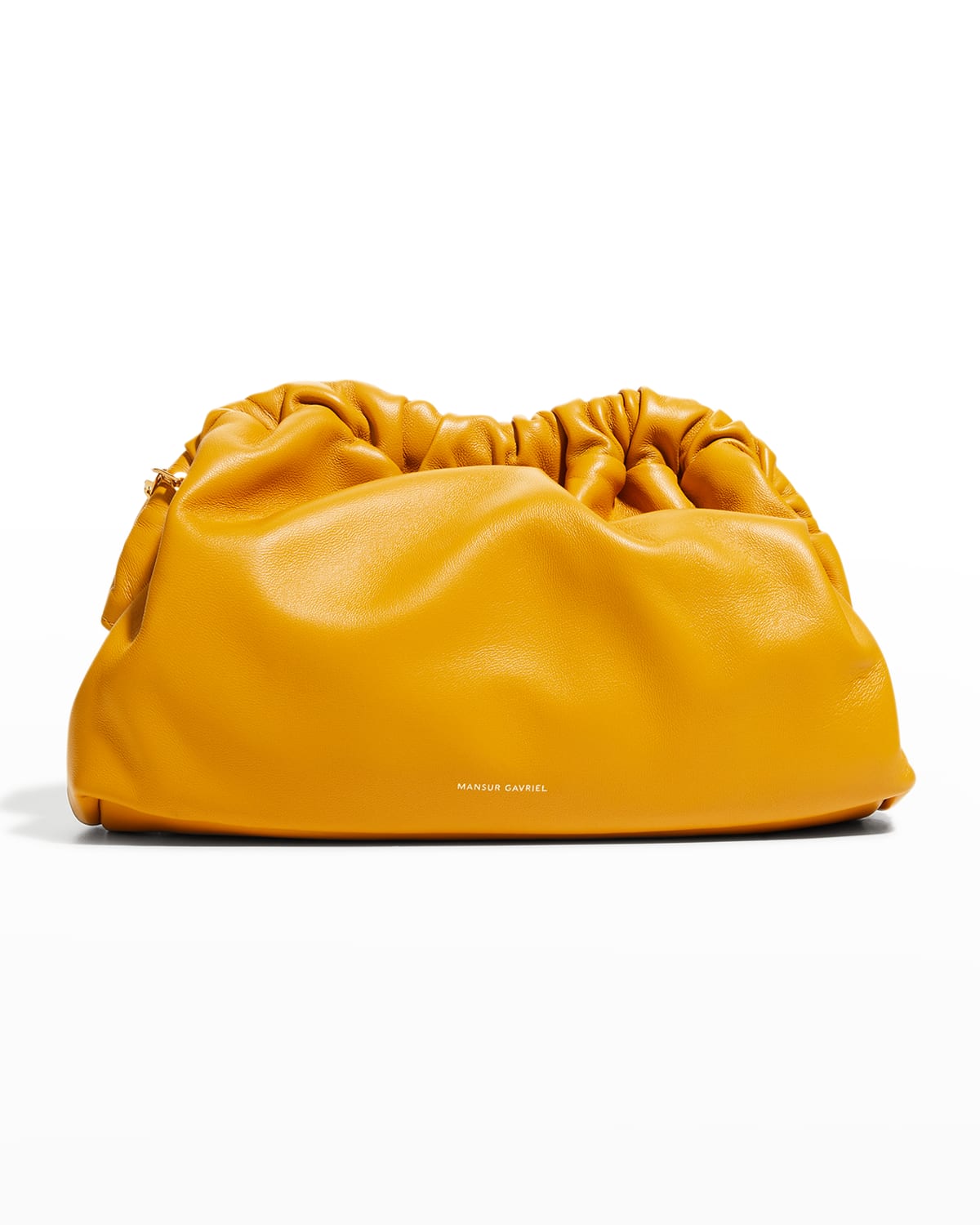Mansur Gavriel Cloud Mini Chain Clutch Crossbody Bag In Ochre