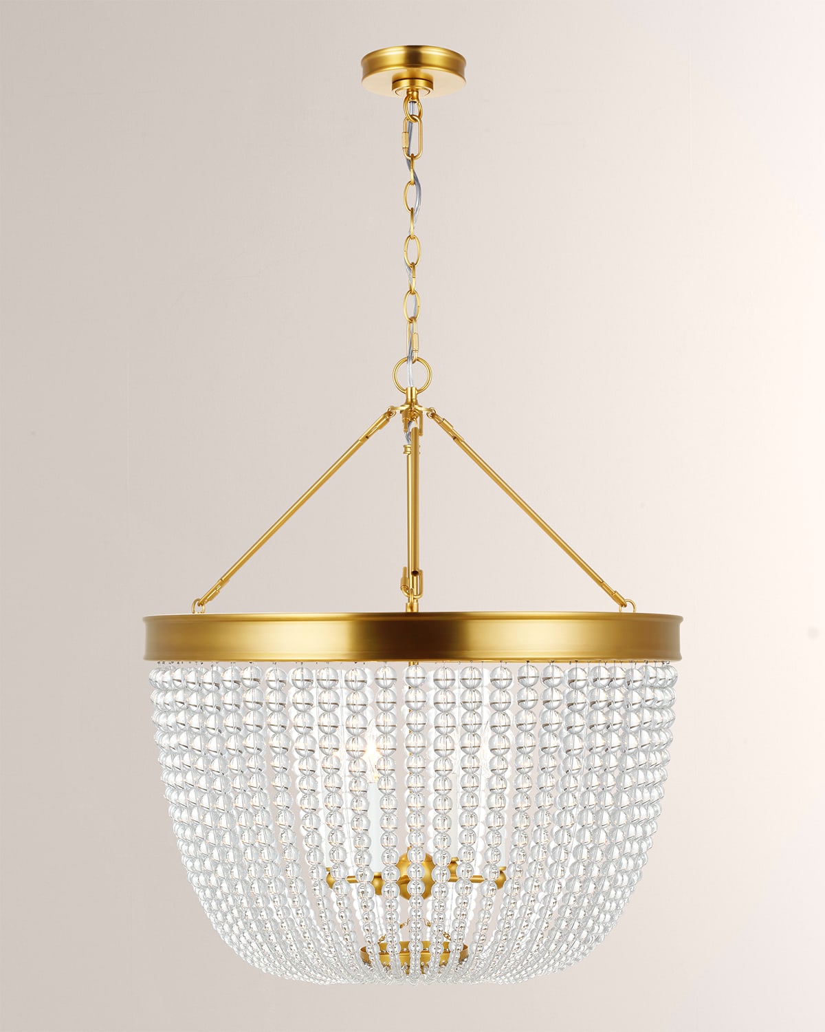 Shop Visual Comfort Studio Summerhill Small Pendant By Chapman & Myers In Burnished Brass