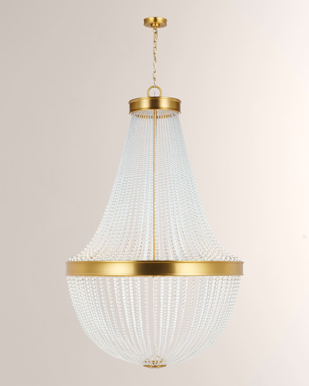 Shop Visual Comfort Studio Summerhill Large Chandelier By Chapman & Myers In Burnished Brass