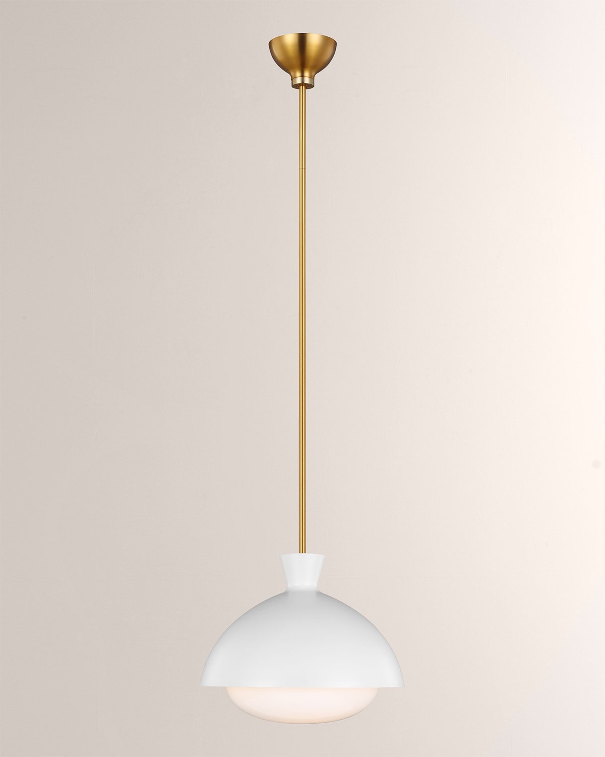 Shop Visual Comfort Studio 1 -light Large Pendant Lucerne By Aerin In Burnished Brass