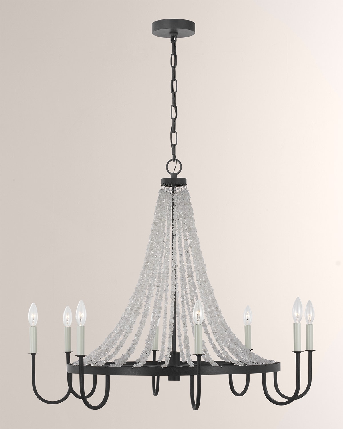 Shop Visual Comfort Studio Leon Large Chandelier By Alexa Hampton In Dark Weathered Zinc