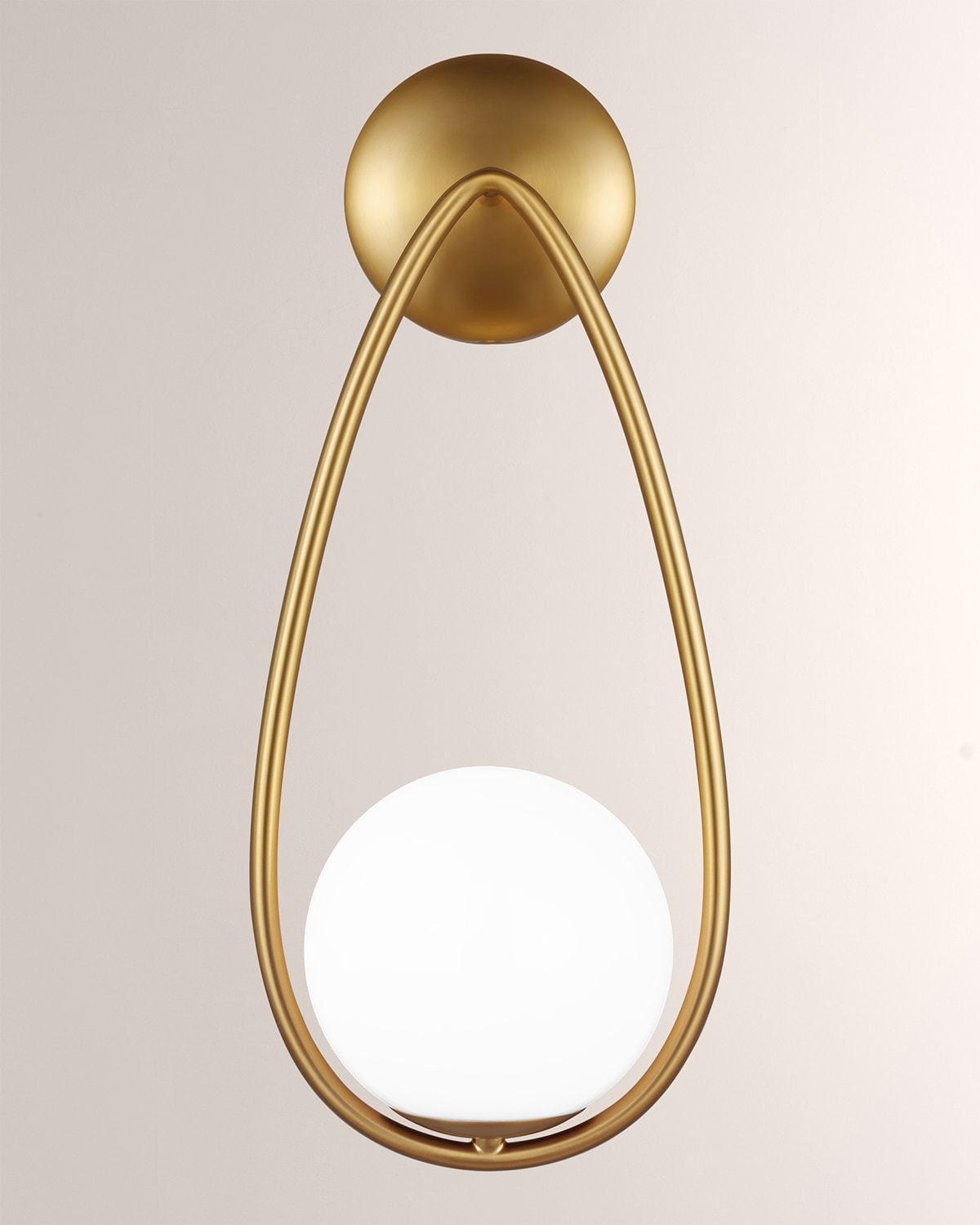 Shop Visual Comfort Studio 1- Light Sconce Galassia By Aerin In Burnished Brass