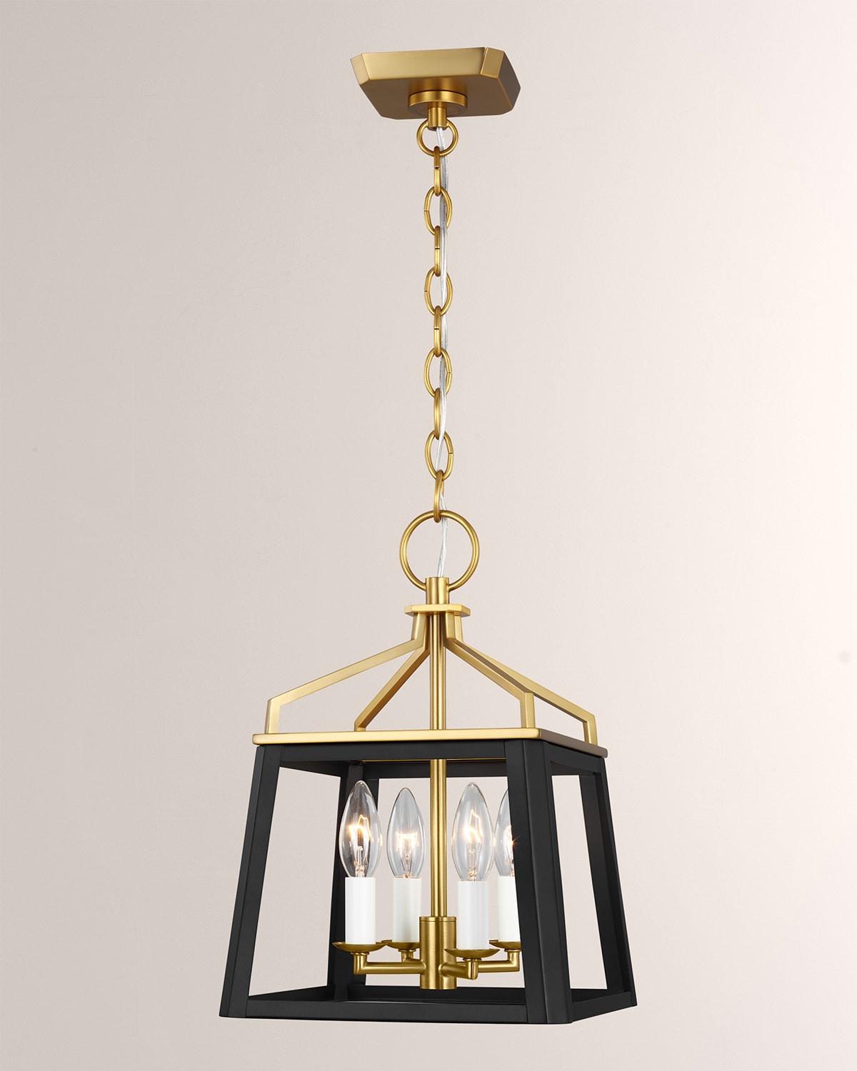 Shop Visual Comfort Studio Carlow Small Lantern By Chapman & Myers In Midnight Black