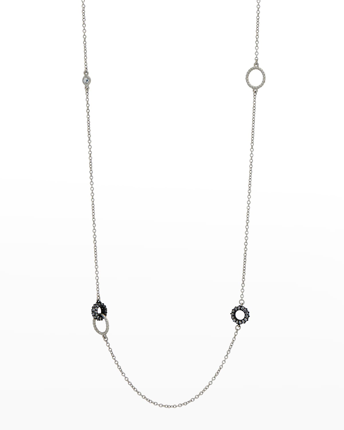 Freida Rothman Twisted Cable Link Long Necklace