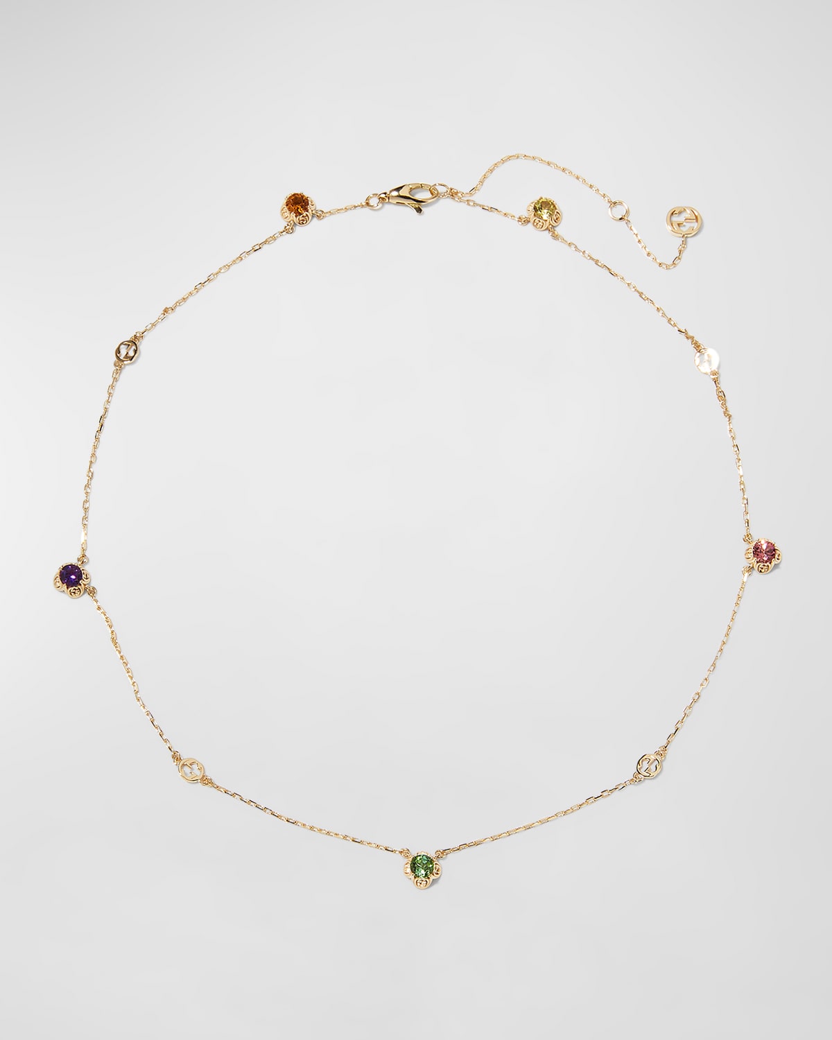 Gucci Interlocking-g And Gemstone Necklace
