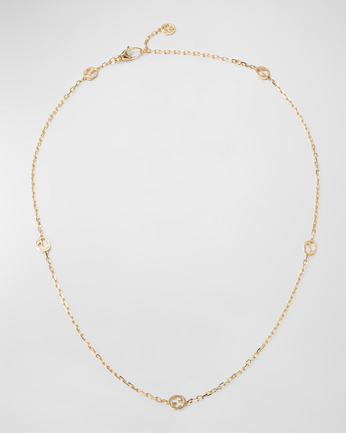 Gucci Interlocking G 18k Gold Chain Necklace