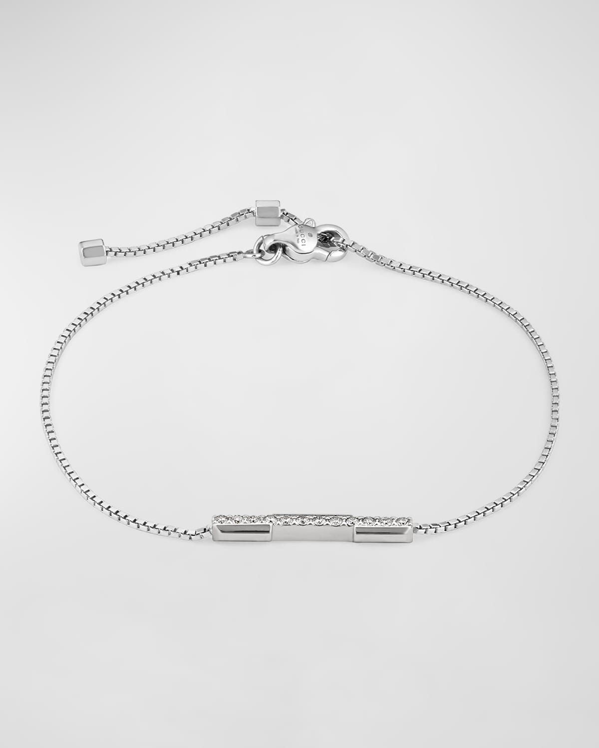 Gucci Women's Link To Love 18k White Gold & Diamond Bracelet In Wg