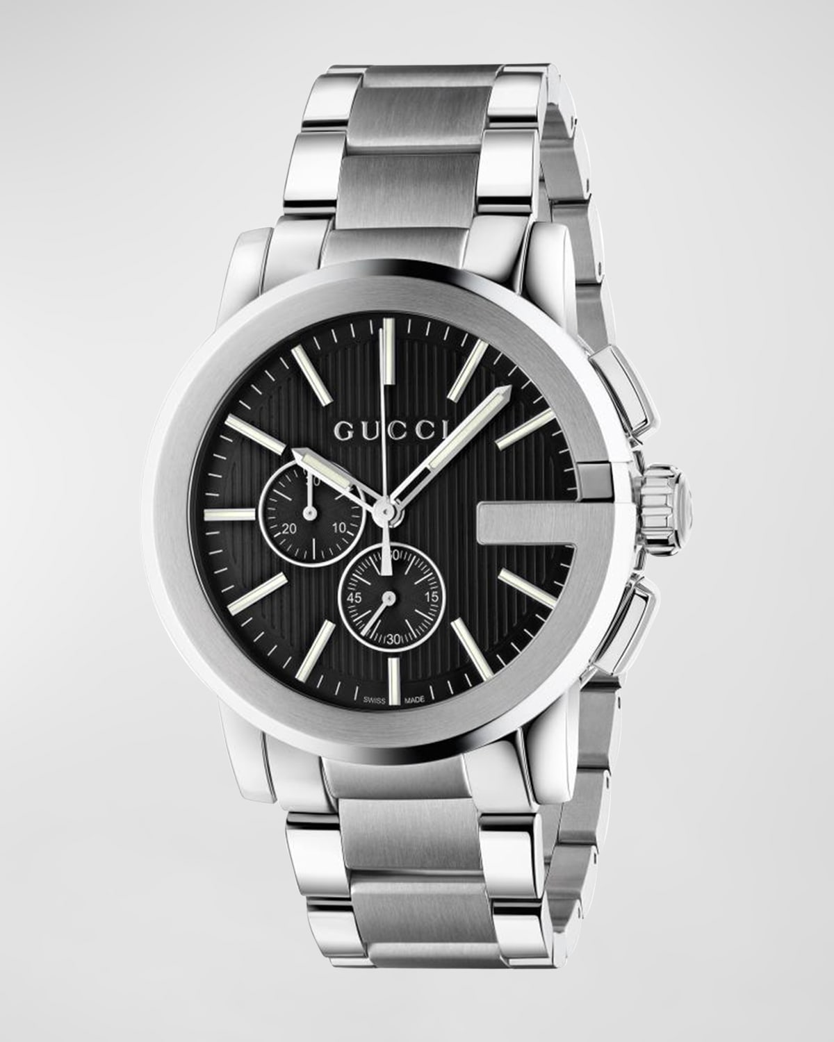 Men's 44mm G-Chrono Stainless Steel Bracelet Watch