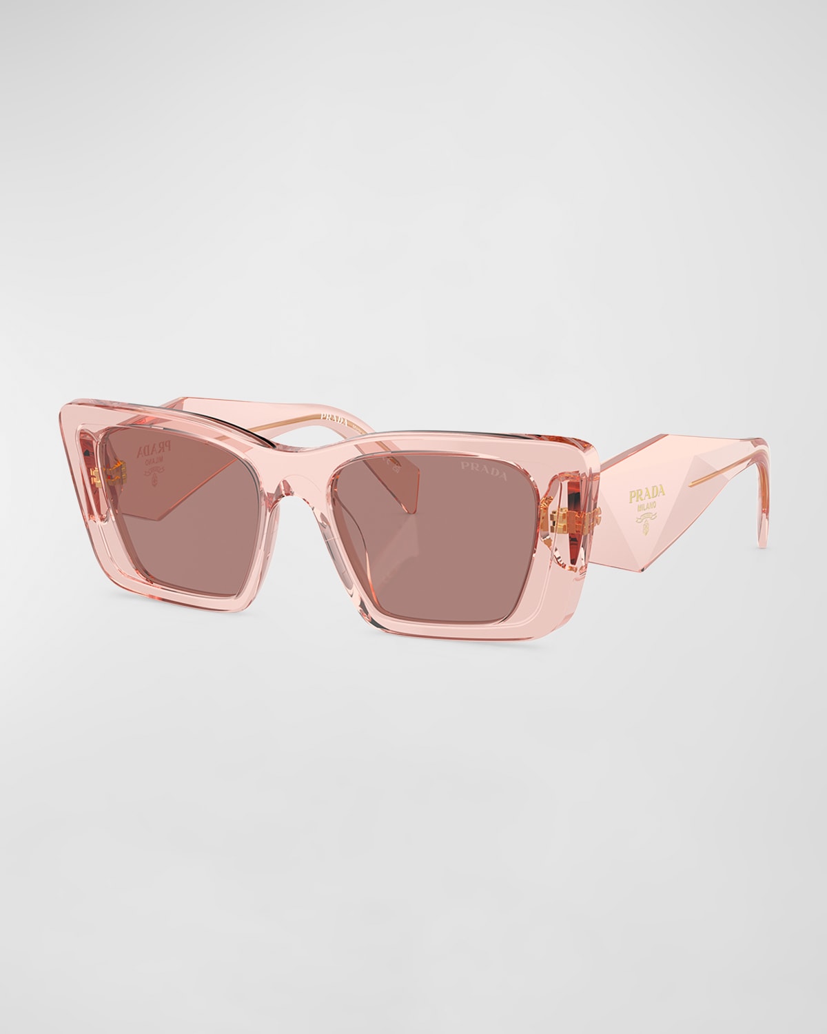 Prada Marble Acetate Butterfly Sunglasses In Lite Brown