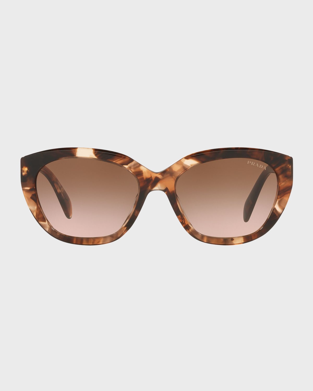 Shop Prada Gradient Acetate Cat-eye Sunglasses In Havana Caramello