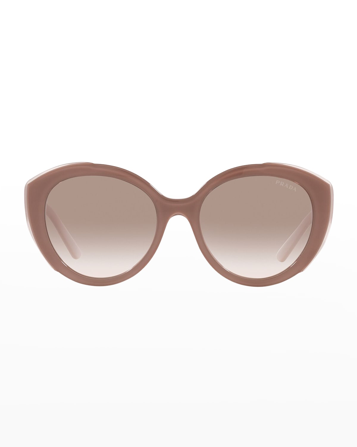 Prada Clear Gradient Brown Cat Eye Ladies Sunglasses Pr 01ys 07v1l0 54 In Alabaster Pink