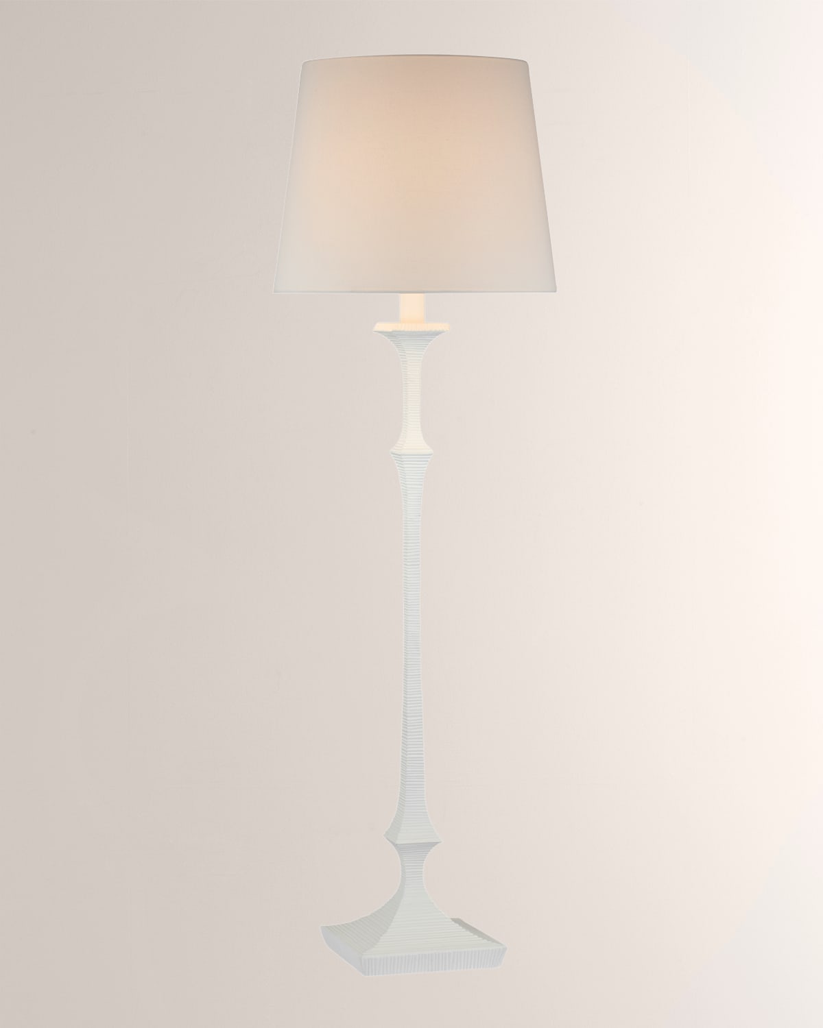 Shop Visual Comfort Signature Briar Large Floor Lamp By Chapman & Myers In Plaster White