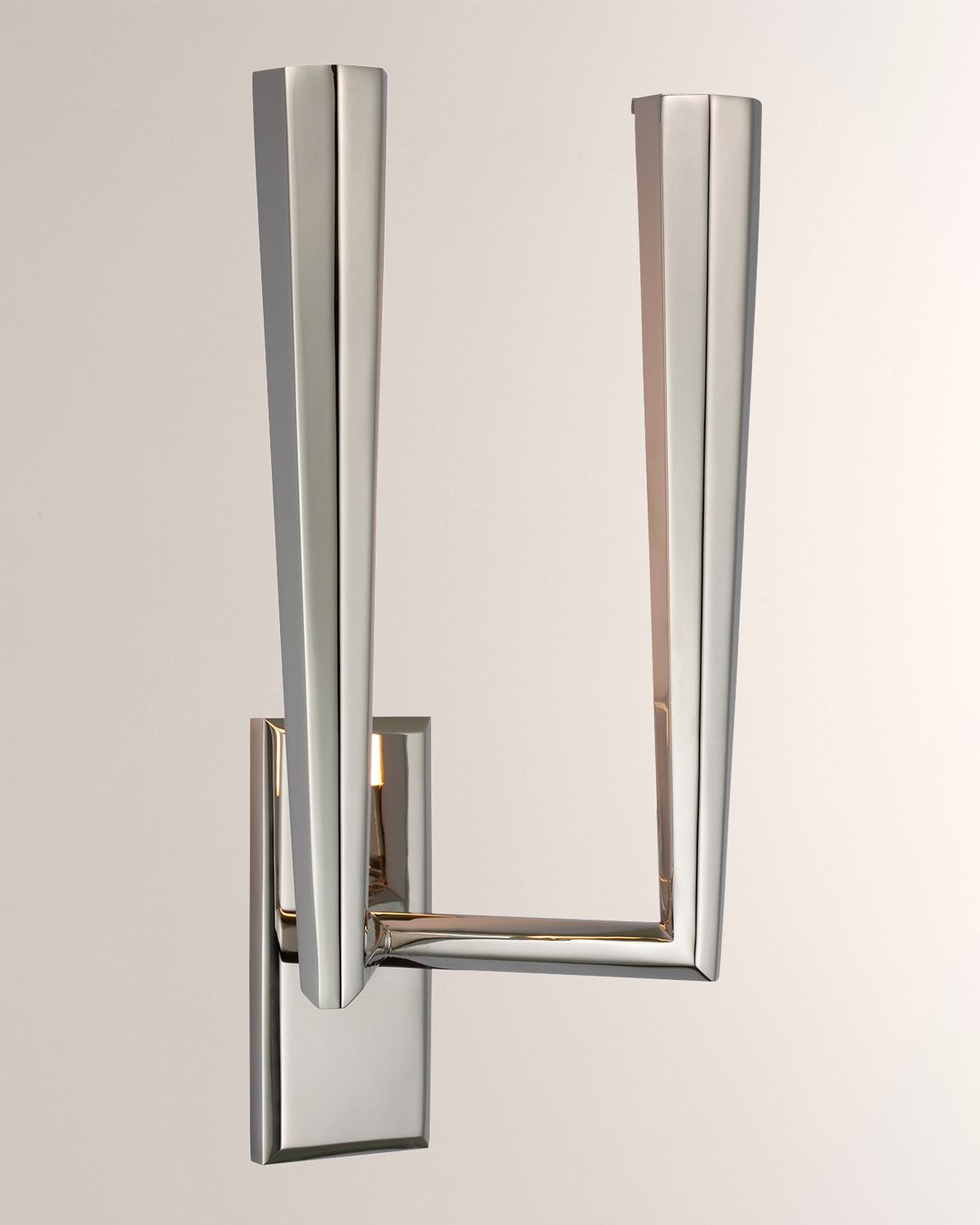 Shop Visual Comfort Signature Galahad Double Sconce By Thomas O'brien In Silver