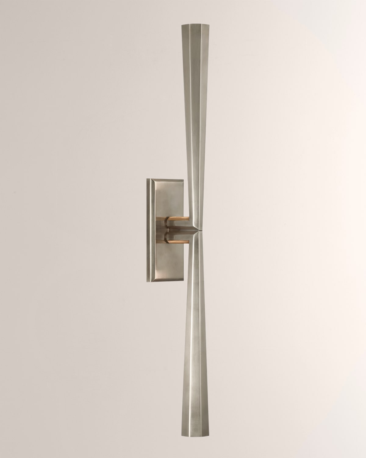 Shop Visual Comfort Signature Galahad Linear Sconce By Thomas O'brien In Antique Nickel