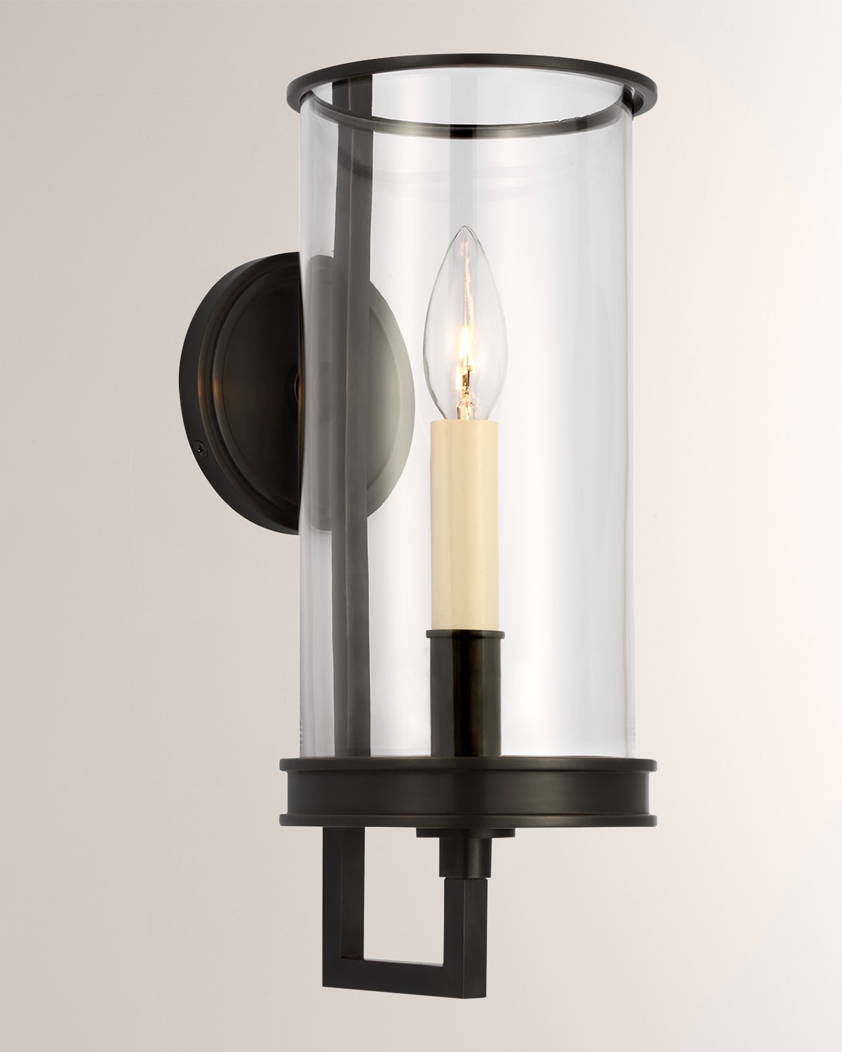 Shop Visual Comfort Signature Glendon Small Hurricane Sconce By Chapman & Myers In Bronze