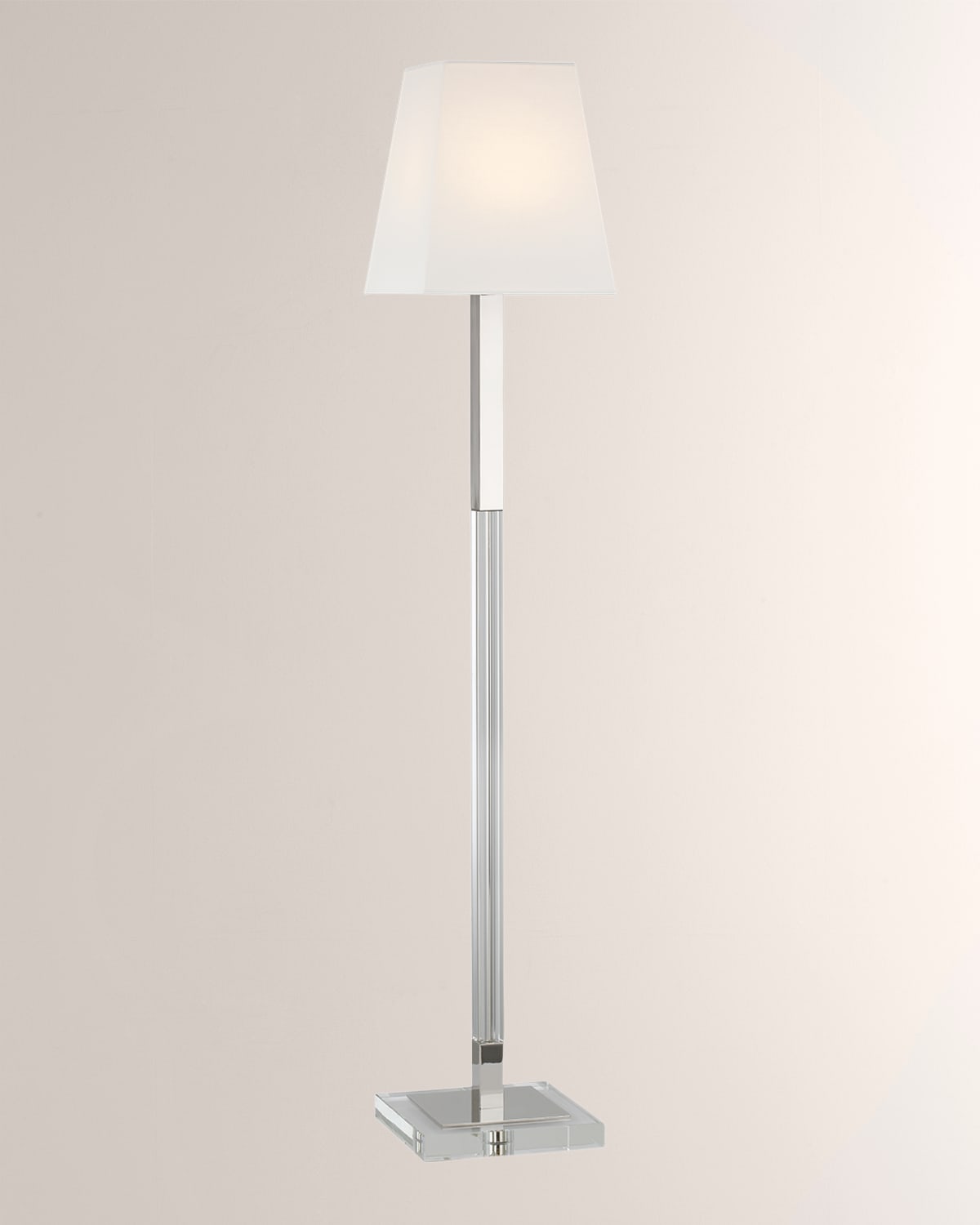 Shop Visual Comfort Signature Reagan Medium Reading Floor Lamp By Chapman & Myers In Polished Nickel