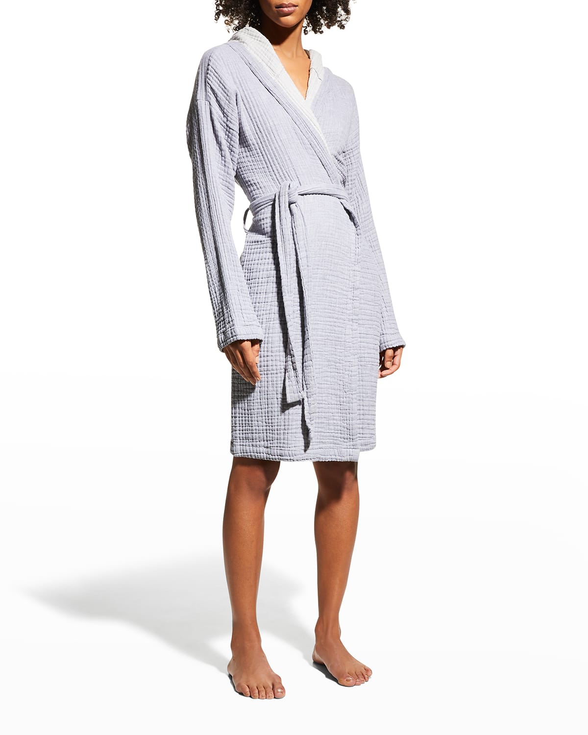 Eileen Fisher Organic Cotton Gauze Hooded Robe