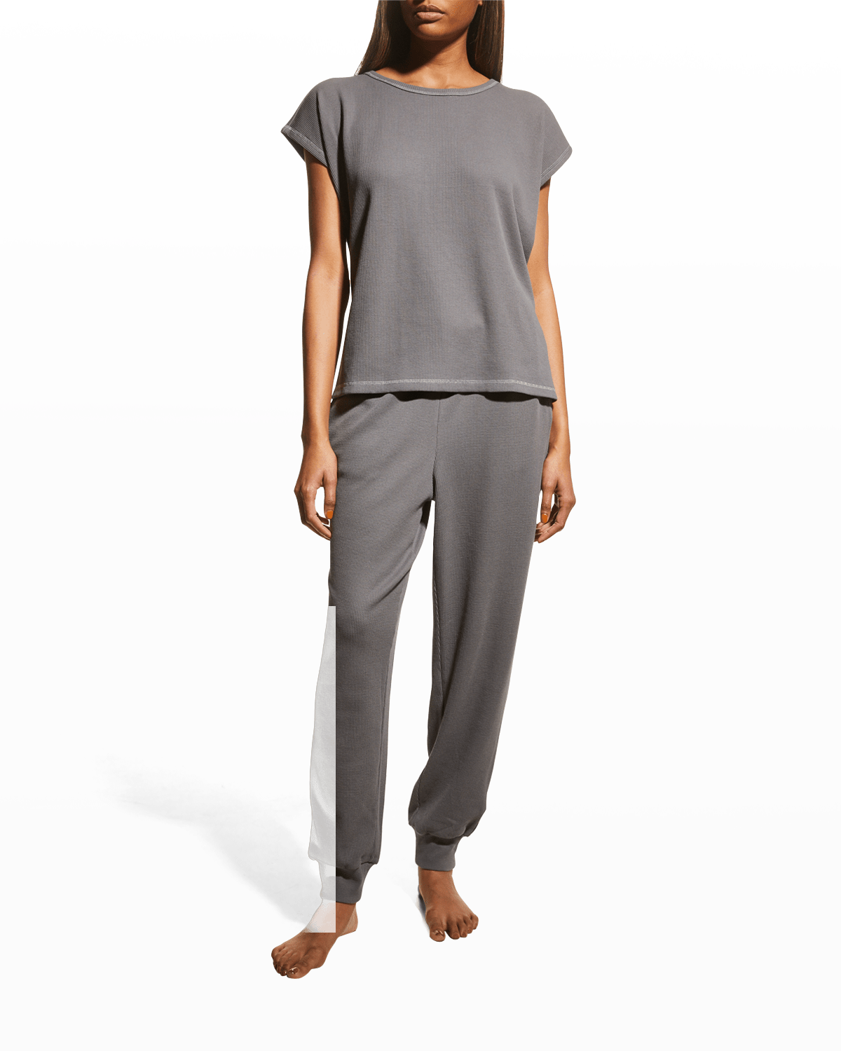 Eileen Fisher Jewel-Neck Thermal Box Top
