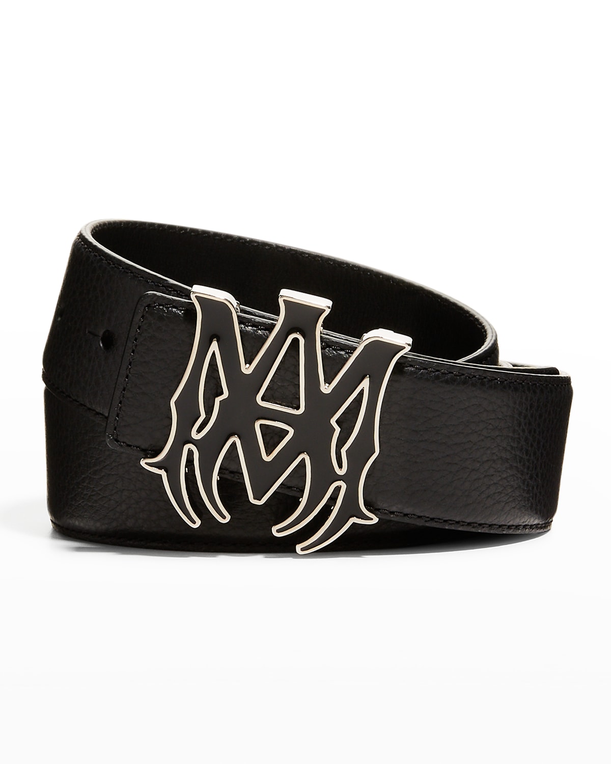 Amiri Men's Leather Logo Belt | Smart Closet