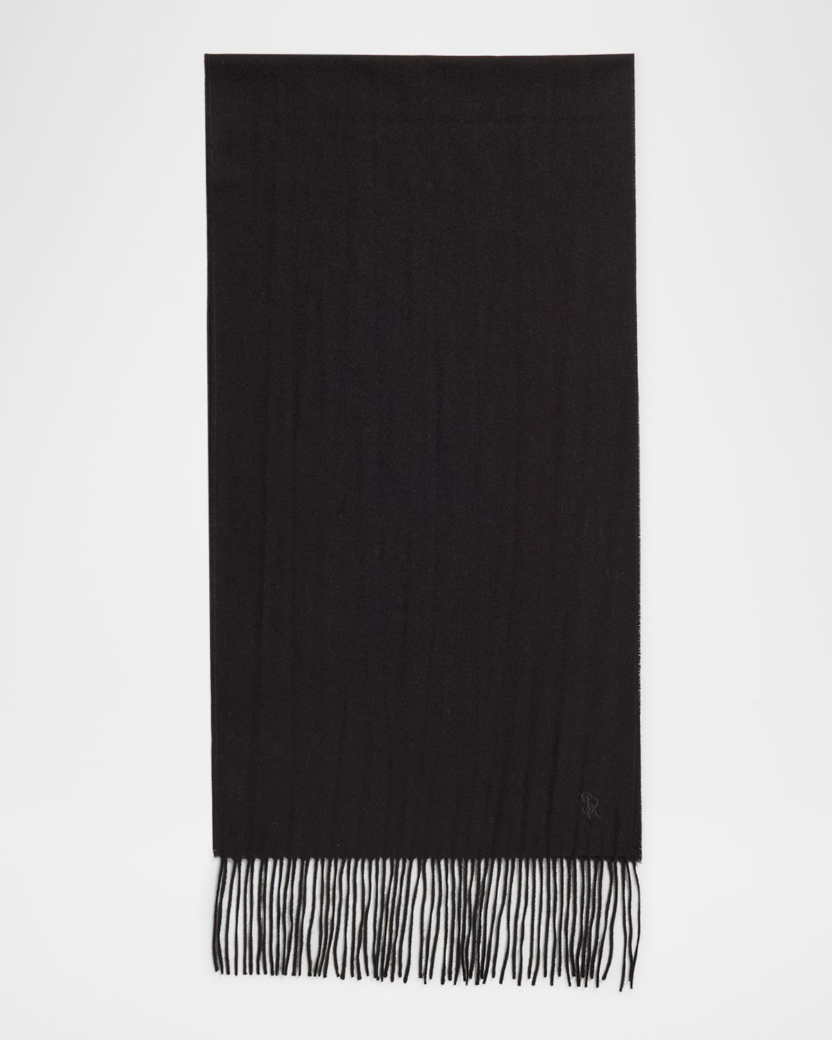 Men's Cashmere Embroidered Monogram Scarf