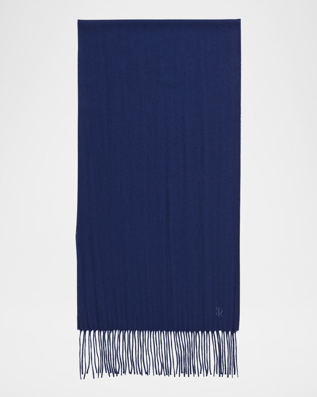 Men's Cashmere Embroidered Monogram Scarf